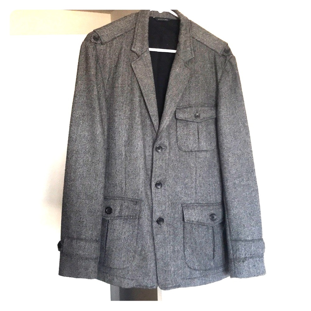 Banana Republic Gray Tweed Blazer size 38R